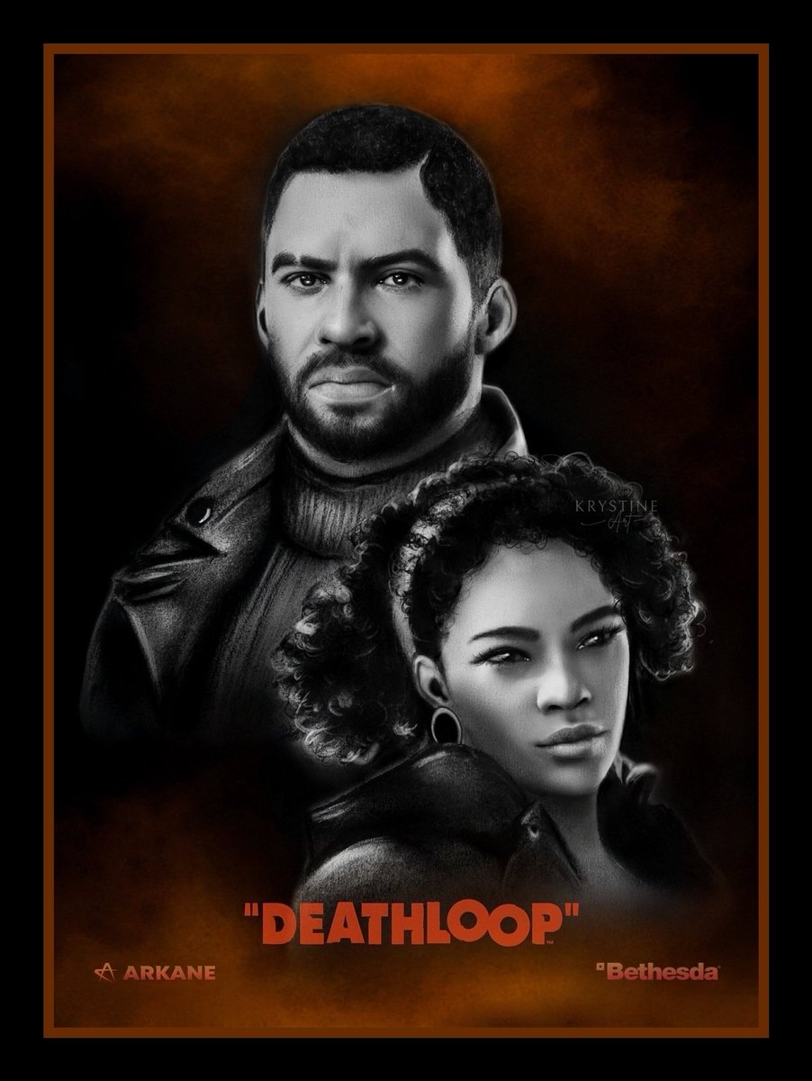 Krystine_art's tweet image. Colt &amp;amp; Julianna #Deathloop 🧡