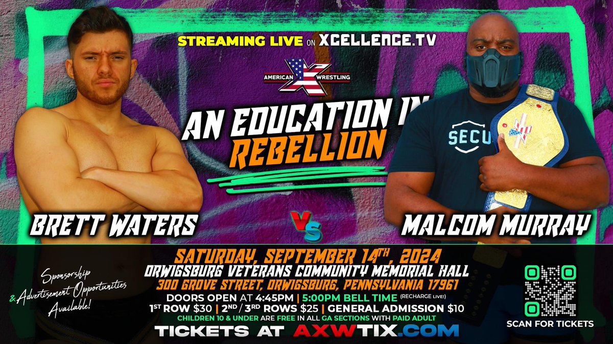SecurityIncPro's tweet image. TOMORROW NIGHT @Official_AXW #AnEducationInRebellion, “Guard Dog” @TheMalcomMurray is going to BRUTALIZE AND PUNISH @Brett_Waters01 🚨

YOU WANT TO ARREST US? EMBARRASS US? DEHUMANIZE US?

EVERYONE IS GOING TO PAY! 

JUSTICE FOR SECURITY INC. 

🎟️: AXWTIX.COM