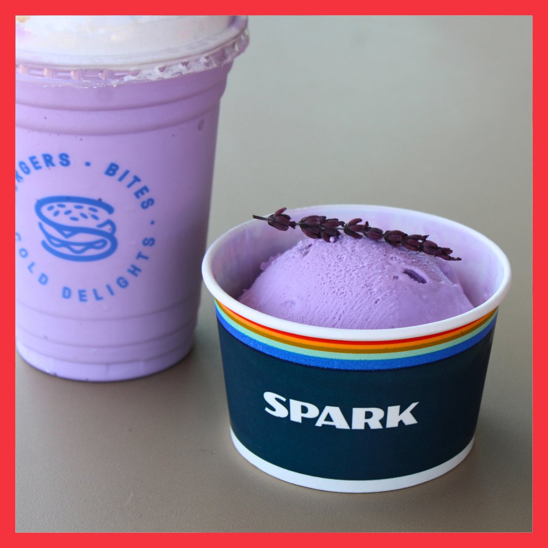 at the top of our dopamine menu: lavender custard 💜