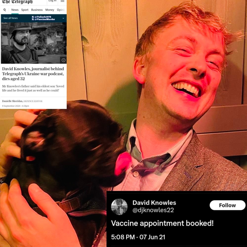 Telegraph reporter David Knowles has died suddenly from a heart attack after getting vaxxed.

The 32-year-old was found dead while on vacation in Gibraltar.

British authorities were so shocked by David's mysterious death that they launched an expensive and extensive
