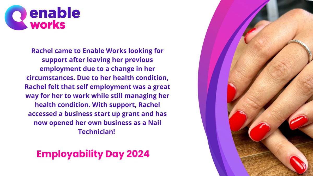 Enable (@enable_tweets) on Twitter photo A great example of #partnership working with #EnableWorks <a href="/HighlandCouncil/">The Highland Council</a> <a href="/THC_Employ_Serv/">Highland Council Employability Service</a> using Launch Pad funding & support from <a href="/bgateway/">Business Gateway</a> to work together to support Rachel. From training courses to a business grant, Rachel’s dedication is inspiring, and we’re proud! A great example of #partnership working with #EnableWorks <a href="/HighlandCouncil/">The Highland Council</a> <a href="/THC_Employ_Serv/">Highland Council Employability Service</a> using Launch Pad funding & support from <a href="/bgateway/">Business Gateway</a> to work together to support Rachel. From training courses to a business grant, Rachel’s dedication is inspiring, and we’re proud!