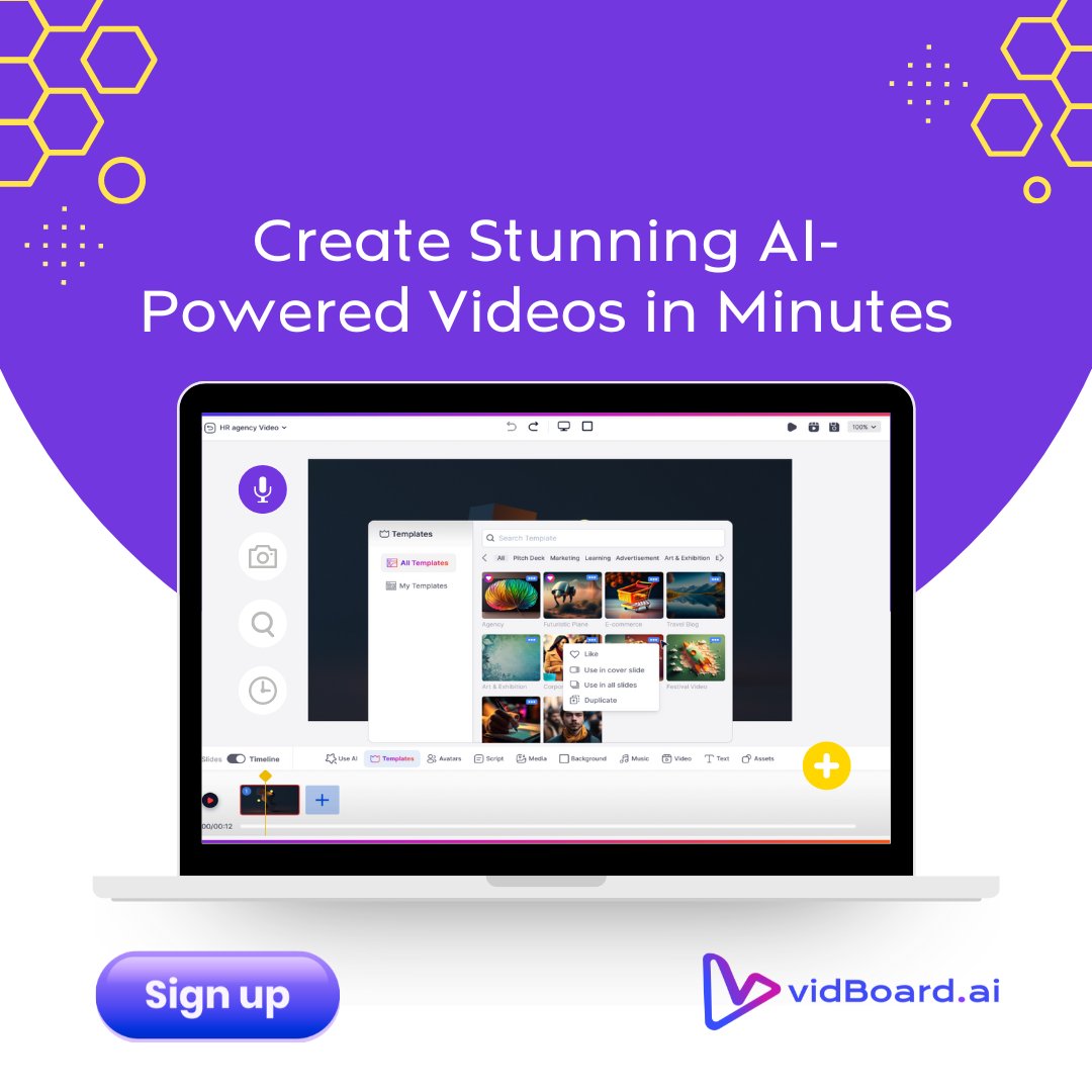 🎬🚀 Create Stunning AI-Powered Videos in Minutes with vidBoard.ai! 🚀🎬

#AIPoweredVideo #vidBoardAI #VideoCreationMadeEasy #AIForBusiness #CreateWithAI #MarketingVideos #ContentCreationTools