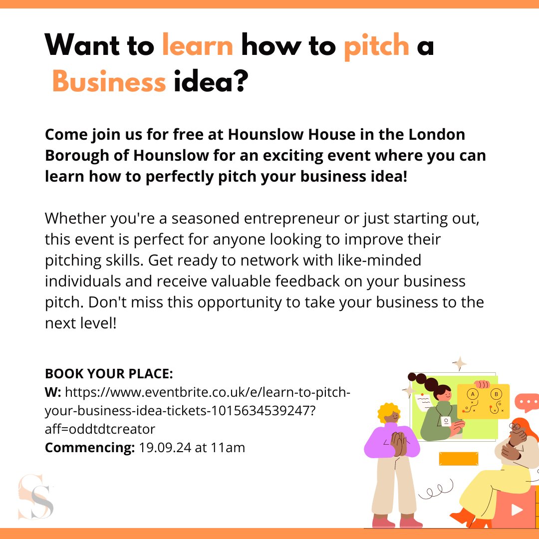 Head over to our eventbrite page to book your place to pitch your very own business idea. On the one hand, you want to sell the dream. But you also need to demonstrate that you're sensible and cool-headed. It's a balancing act! We can't wait to see you there at Hounslow House! 🌟