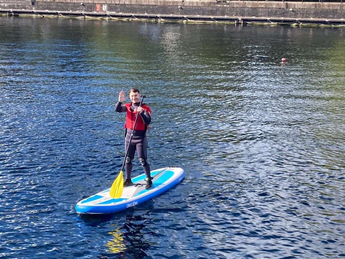 Great Active Lifestyles paddle boarding team building session down at the Quays yesterday.Just missing a few team members .Also a bonus that nobody fell in 😉 💦