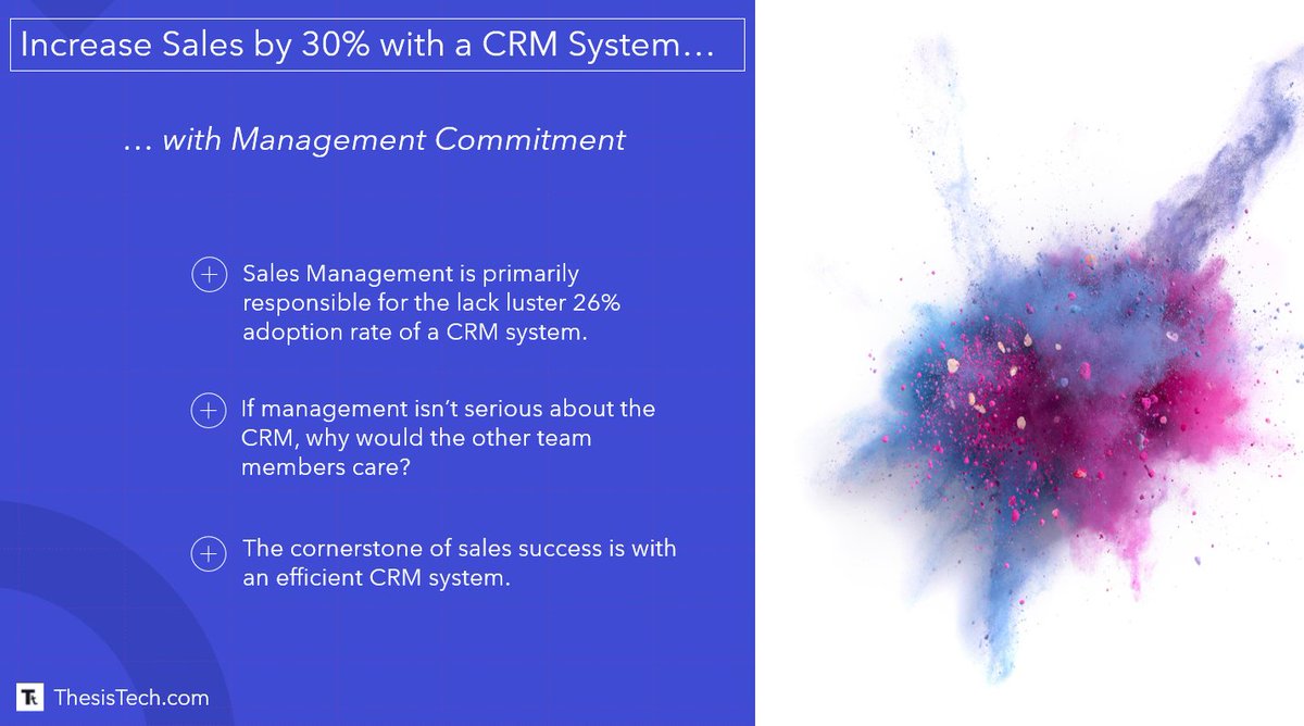 How to Increase Sales by 30% with a CRM System
--Management Commitment
If management isn’t intense about the CRM, why would the other team members care?

#CRM #Microsoft #Dynamics365 #Technology

Full post:
thesistech.com/how-to-increas…