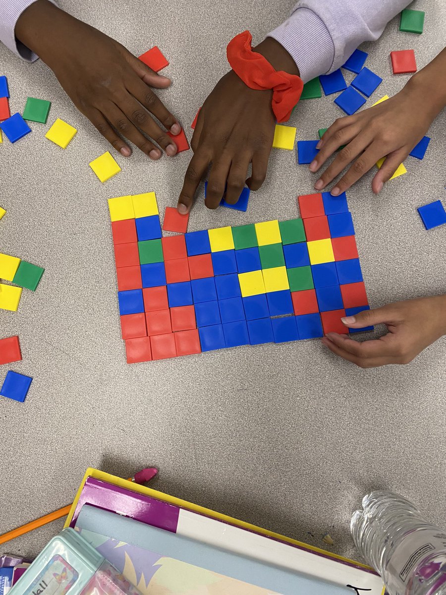 Advanced 4th graders building conceptual understanding of area….stay tuned for how quickly they can generate the formula! <a href="/BCPSMATH/">TEAMBCPS Math</a> <a href="/JohnnycakeElem/">JohnnycakeElem</a>