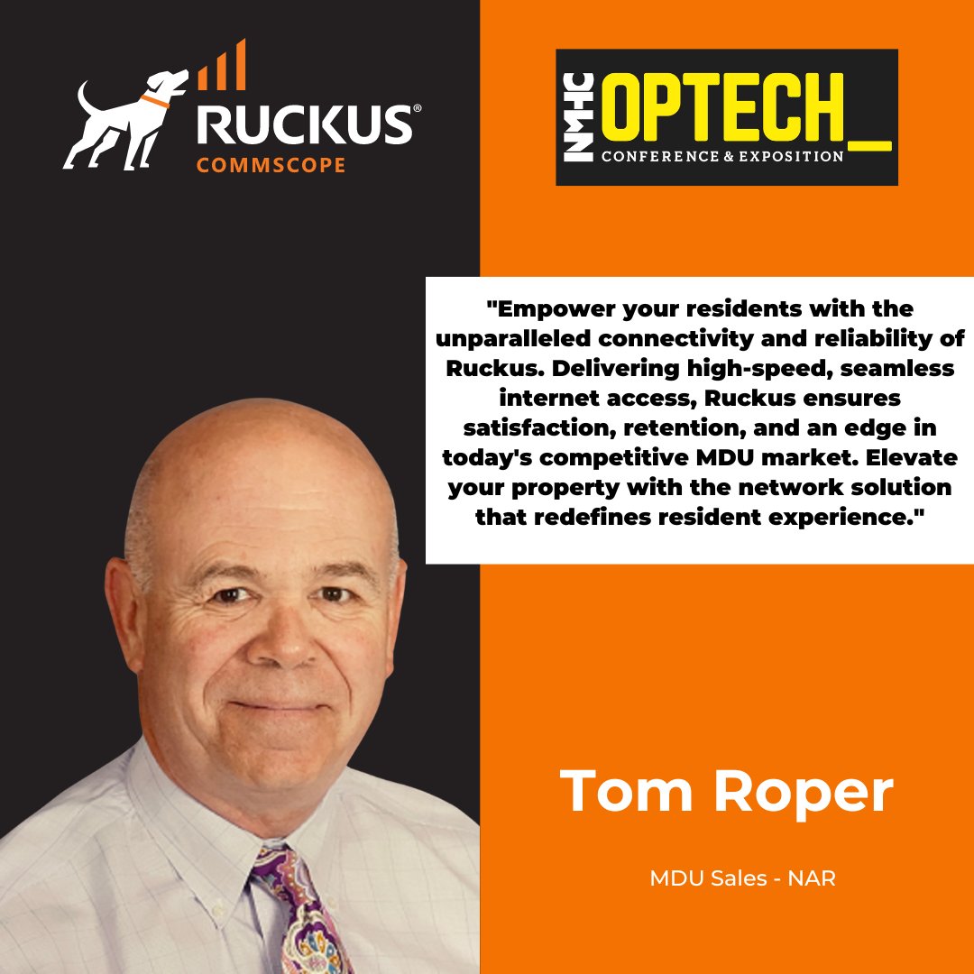 ruckusnetworks's tweet image. Meet #RUCKUS at #OPTECH2024! Visit Booth #114 to explore our innovative #MDU networking solutions. Connect with Tom and our team to elevate your projects with seamless connectivity, security, and performance.

🔗 ruckusnetworks.com/events/optech-…