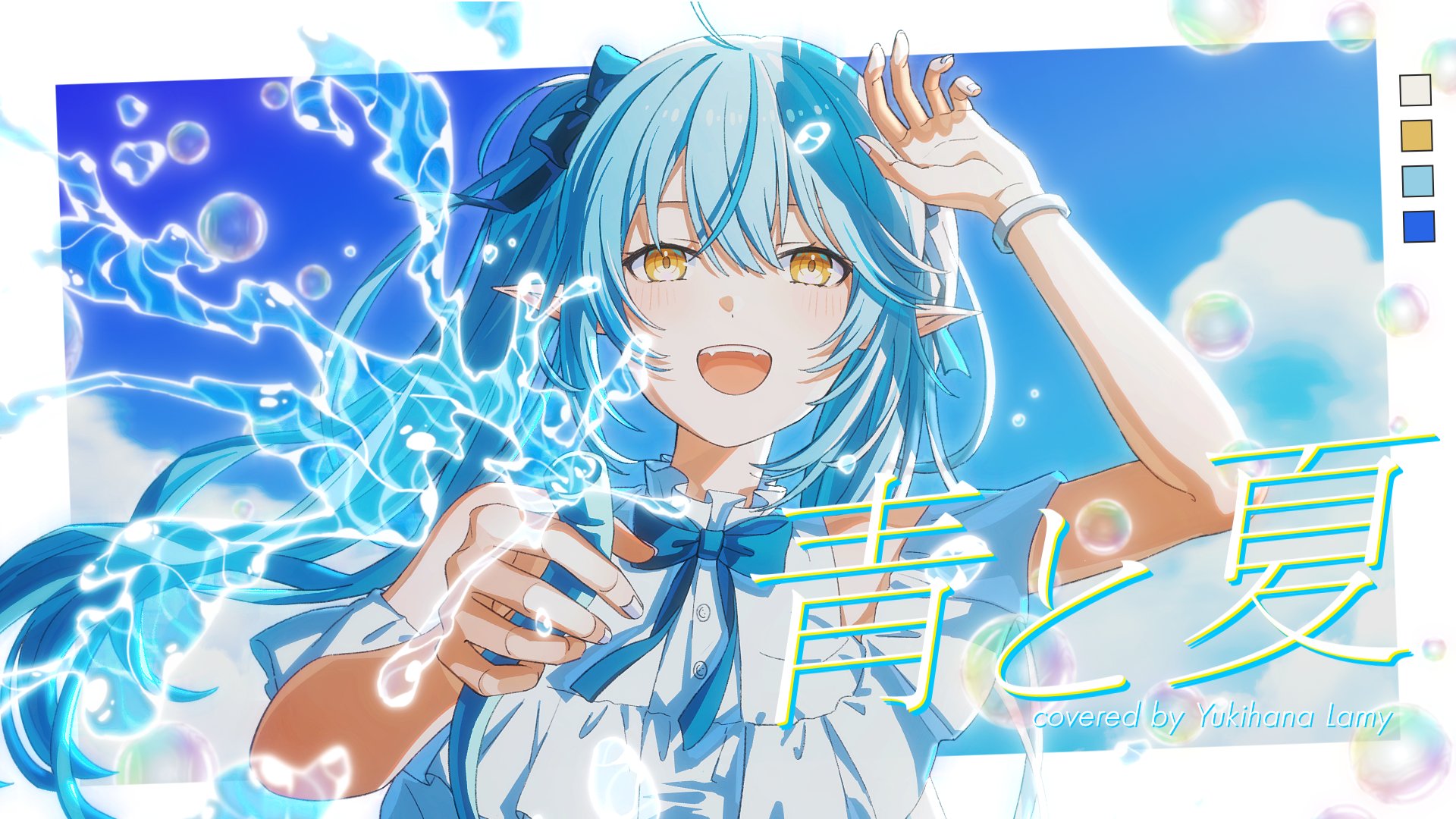 α1 ホロライブ 青ビキニ&ネックレス 雪花ラミィ スリーブ&プレイマット α1 ホロライブ 青ビキニ&ネックレス 雪花ラミィ スリーブ&プレイ