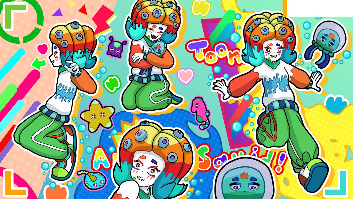 ToonsquidCommu's tweet image. Hello it’s me @Dinoball901 (I run this account). I have noticed that the ToonSquid Community page is growing and have decided to make some upgrades. I drew a mascot to for this community but I want you guys to come up with her name and her jellyfish friend.