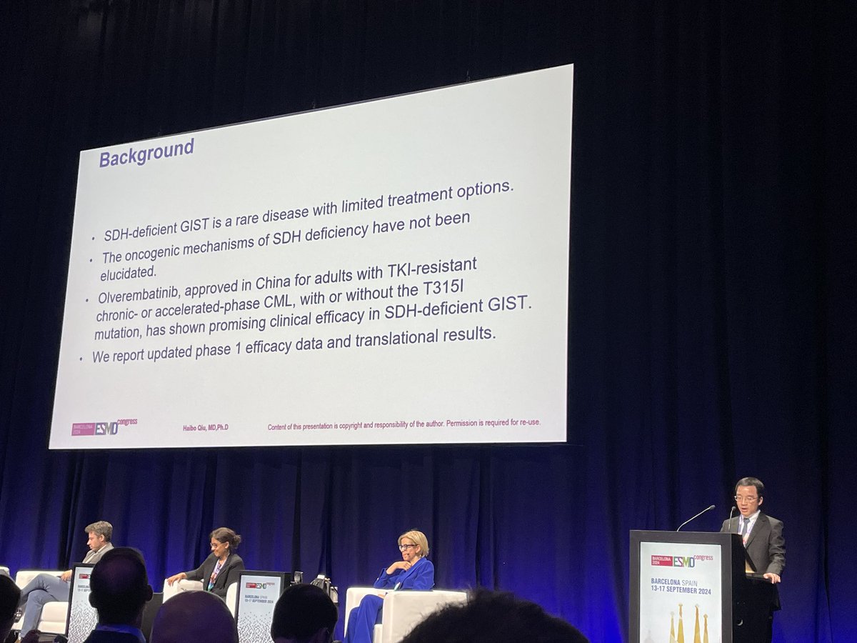 Dr. Tomás Soulé (@tomassoule) on Twitter photo Olverembatinib, in <a href="/myESMO/">ESMO - Eur. Oncology</a>, showed benefits for #GIST patients with SDH deficiency, interesting results for an orphan disease
A new opportunity <a href="/DrCeSarcoma/">César Serrano García</a>?
<a href="/IntraMedOnco/">IntraMed Oncología</a> <a href="/SelnetH2020/">Sarcoma European LatinAmerican Network (SELNET)</a> Olverembatinib, in <a href="/myESMO/">ESMO - Eur. Oncology</a>, showed benefits for #GIST patients with SDH deficiency, interesting results for an orphan disease
A new opportunity <a href="/DrCeSarcoma/">César Serrano García</a>?
<a href="/IntraMedOnco/">IntraMed Oncología</a> <a href="/SelnetH2020/">Sarcoma European LatinAmerican Network (SELNET)</a>