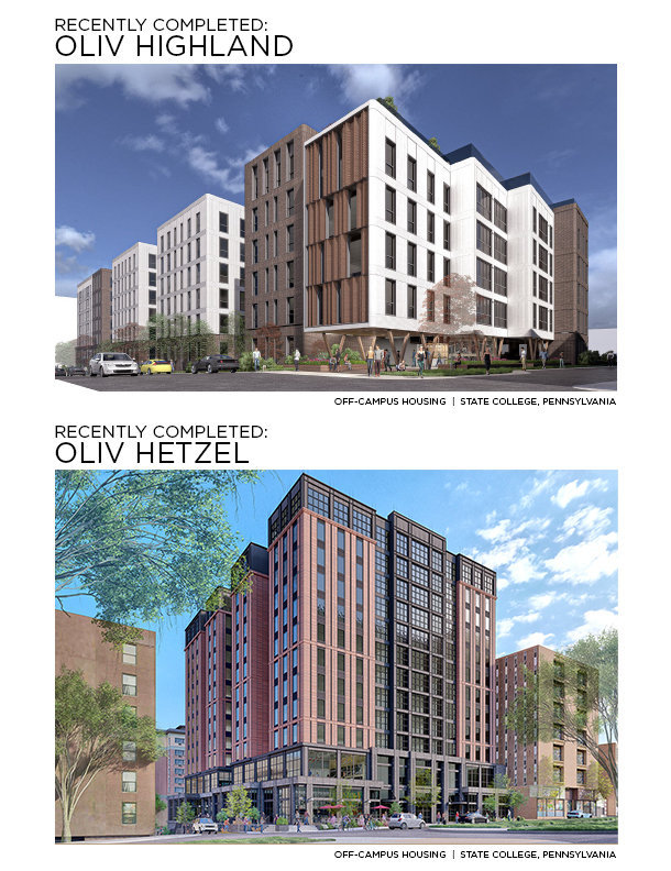 AntunovichAssociates (@antunovichassoc) on Twitter photo We are proud to announce the Grand Openings of ōLiv Highland and ōLiv Hetzel at <a href="/penn_state/">Penn State</a>. These two new off-campus student housing developments with Core Spaces are located in the heart of downtown State College. We are proud to announce the Grand Openings of ōLiv Highland and ōLiv Hetzel at <a href="/penn_state/">Penn State</a>. These two new off-campus student housing developments with Core Spaces are located in the heart of downtown State College.