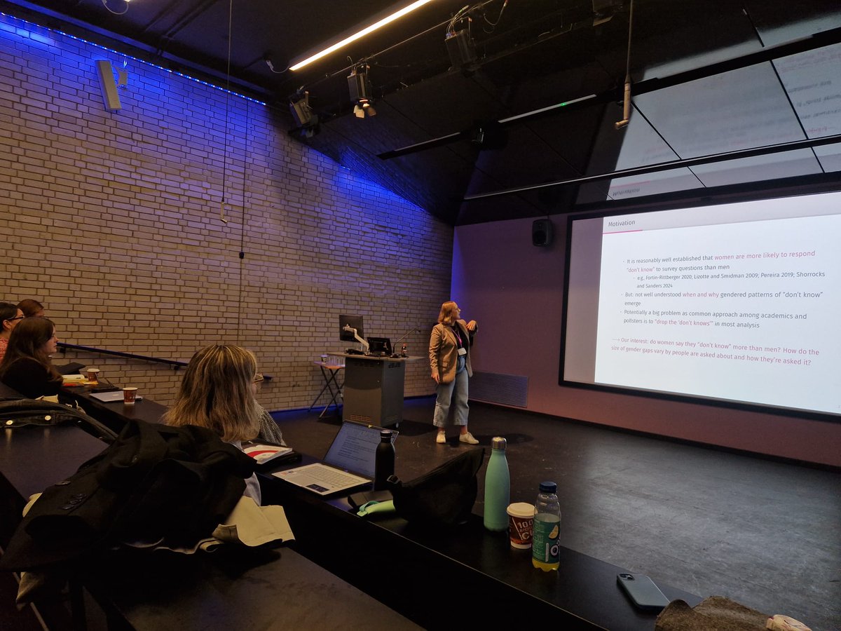GenElect Network (@genelect_net) on Twitter photo <a href="/bea_lasheras/">Beatriz Lasheras Mas</a> <a href="/univienna/">Universität Wien</a> @LouiseLuxton @UoMPolitics <a href="/cerifowler/">Dr Ceri Fowler</a> <a href="/Politics_Oxford/">Oxford Politics and IR</a> To continue our papers on survey responses <a href="/LotteHargrave/">Dr Lotte Hargrave</a> from @UoMPolitics presenting a paper on gender gaps in Don't Know responses to survey questions
(with <a href="/_HannahBunting/">Dr. Hannah Bunting</a>, <a href="/cerifowler/">Dr Ceri Fowler</a>, <a href="/Jess_Smith1534/">Jessica C. Smith</a>, <a href="/AnnaKSanders/">Anna Sanders</a>) <a href="/bea_lasheras/">Beatriz Lasheras Mas</a> <a href="/univienna/">Universität Wien</a> @LouiseLuxton @UoMPolitics <a href="/cerifowler/">Dr Ceri Fowler</a> <a href="/Politics_Oxford/">Oxford Politics and IR</a> To continue our papers on survey responses <a href="/LotteHargrave/">Dr Lotte Hargrave</a> from @UoMPolitics presenting a paper on gender gaps in Don't Know responses to survey questions
(with <a href="/_HannahBunting/">Dr. Hannah Bunting</a>, <a href="/cerifowler/">Dr Ceri Fowler</a>, <a href="/Jess_Smith1534/">Jessica C. Smith</a>, <a href="/AnnaKSanders/">Anna Sanders</a>)