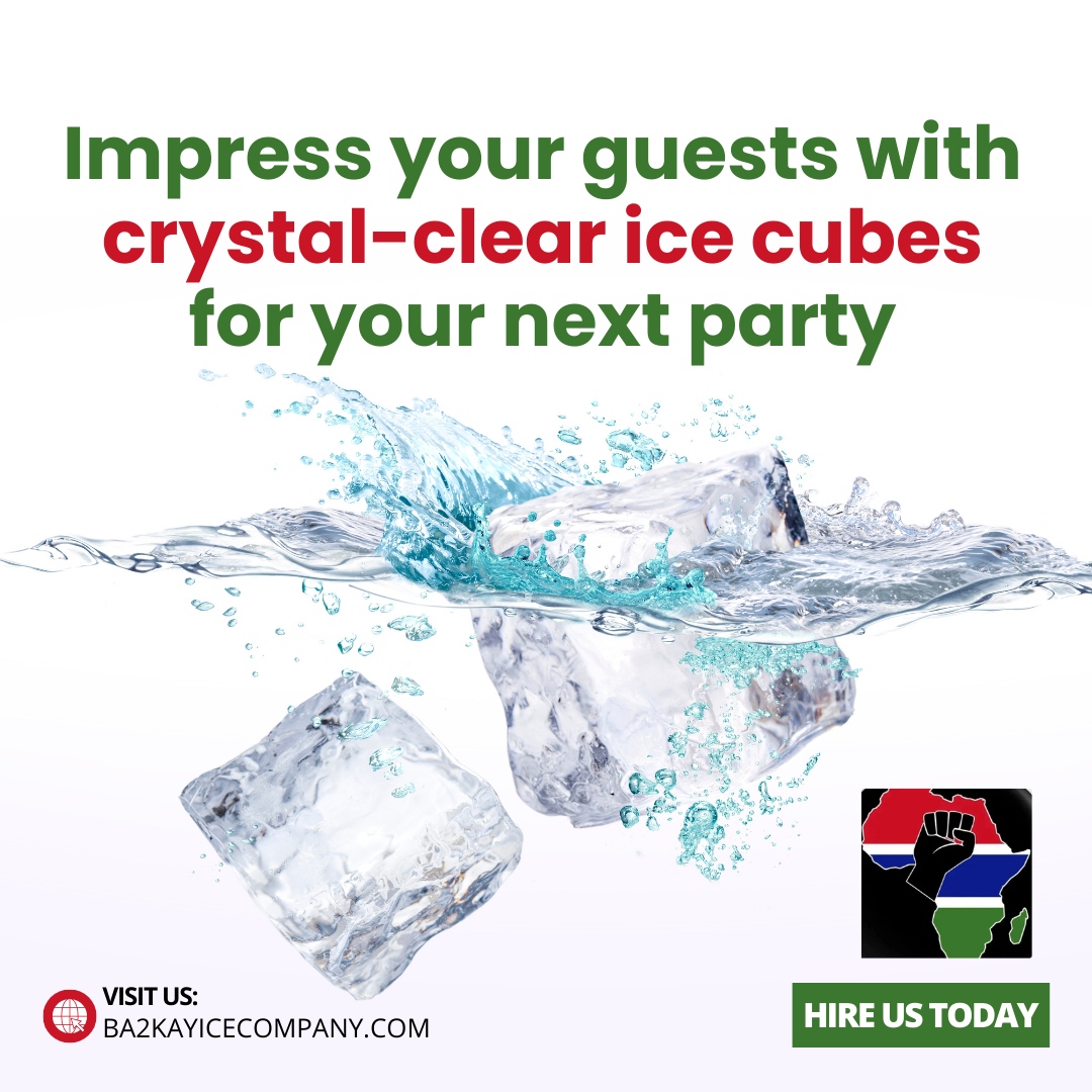 Ba2kayiceC's tweet image. 🍸✨ Wow your guests with ice cubes so crystal-clear, they’ll sparkle as much as your party! 

Elevate your event and hire us today for an unforgettable touch of class. ❄️ 

🌐 ba2kayicecompany.com

#Gambia #IceBag #WestAfrica #Ba2kayIcegambia #IceDelivery