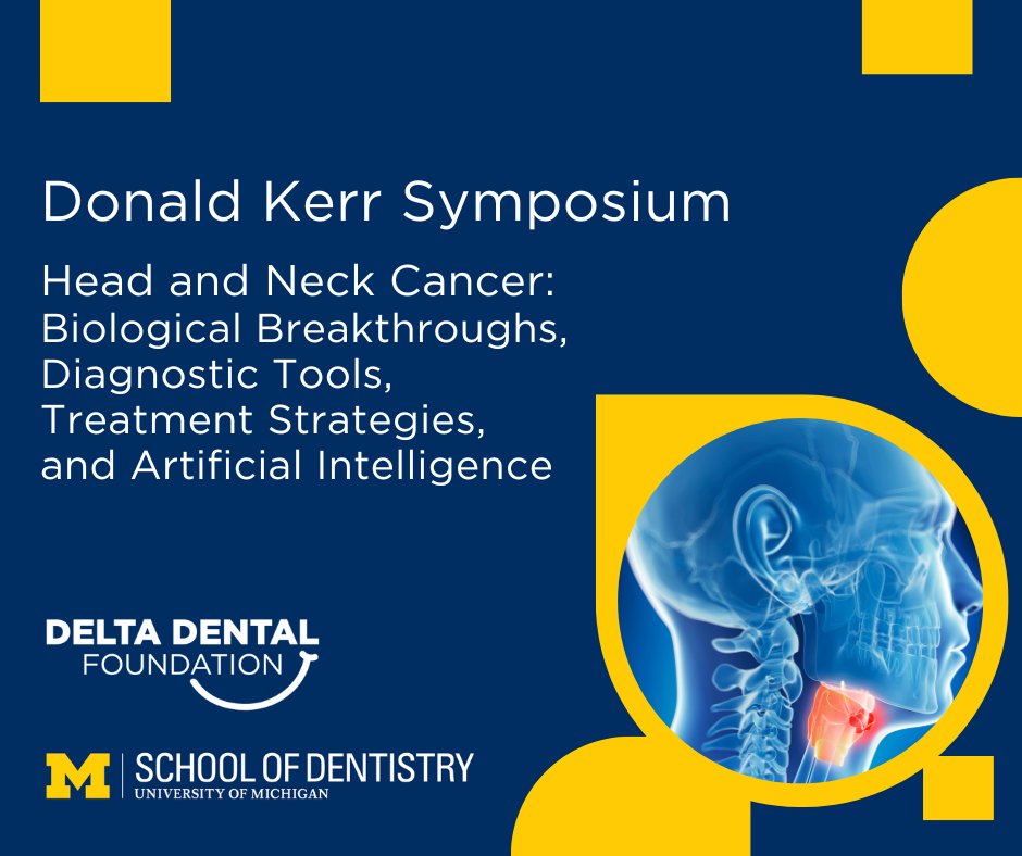 Need #Dental CE credits? Register for this year's Donald Kerr Symposium, sponsored by <a href="/UMichDentistry/">UM SchoolofDentistry</a> and <a href="/DDFGivesBack/">Delta Dental Foundation of MI, OH, IN, and NC</a>, on 10/11-12. This year will be all about head and neck cancer. For the full schedule and to register, visit: hubs.la/Q02N_BV30