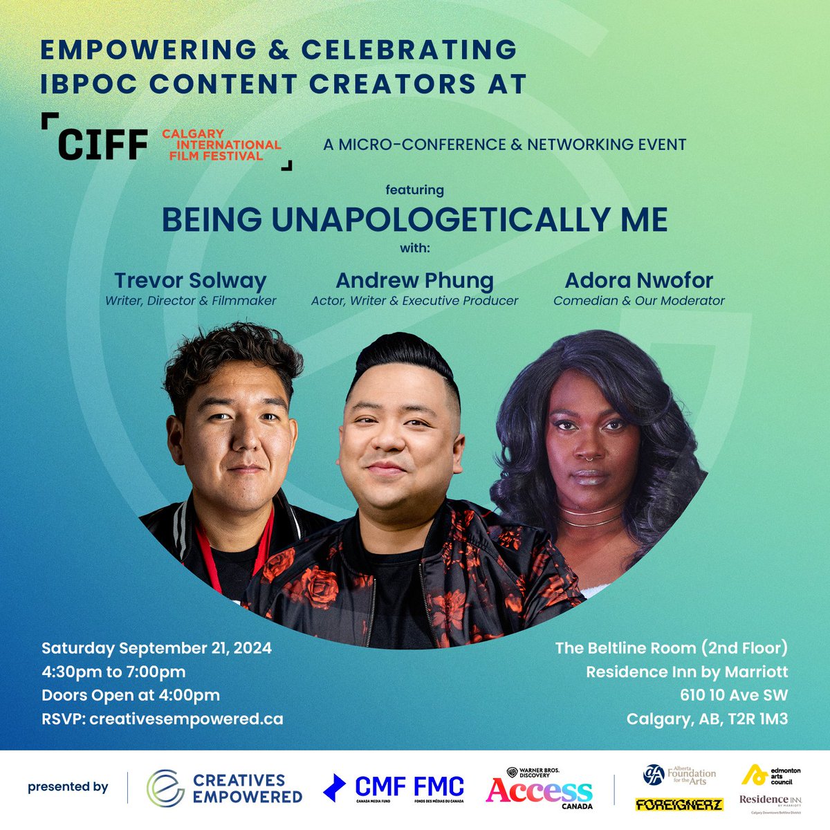 Creatives Empowered (@ibpocempowered) on Twitter photo Join us SEPT 21 as we Empower IBPOC Content Creators at <a href="/CIFFcalgary/">Calgary International Film Festival</a>, with an engaging panel on "Being Unapologetically Me", featuring Actor, Writer & Executive Producer ANDREW PHUNG - co-creator of Run the Burbs! Tickets are going fast, get yours now at creativesempowered.ca/empowering-cel… Join us SEPT 21 as we Empower IBPOC Content Creators at <a href="/CIFFcalgary/">Calgary International Film Festival</a>, with an engaging panel on "Being Unapologetically Me", featuring Actor, Writer & Executive Producer ANDREW PHUNG - co-creator of Run the Burbs! Tickets are going fast, get yours now at creativesempowered.ca/empowering-cel…