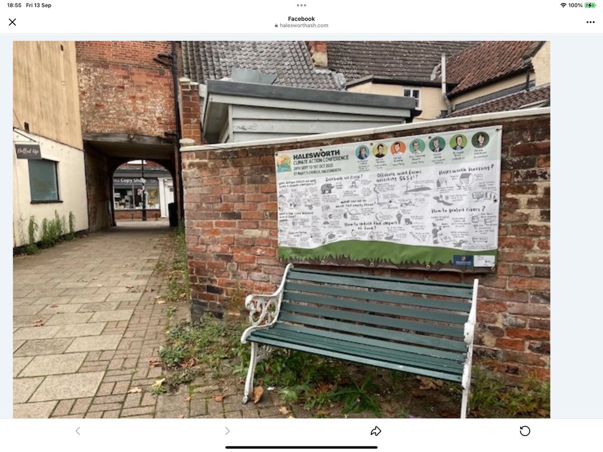 The 2023 Halesworth Climate event was a fantastic event to draw live at - and this year my work has been transformed into accessible banners, which are on display around the town. 🤩