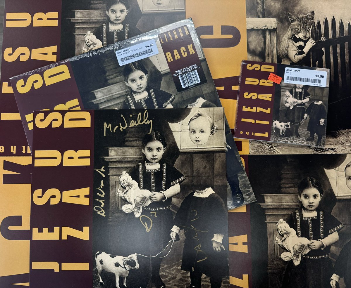 The first album in 26 years by the Jesus Lizard ‘Rack’ is out today, and if you come in we’ve got some signed flats to give away while supplies last! In store only.