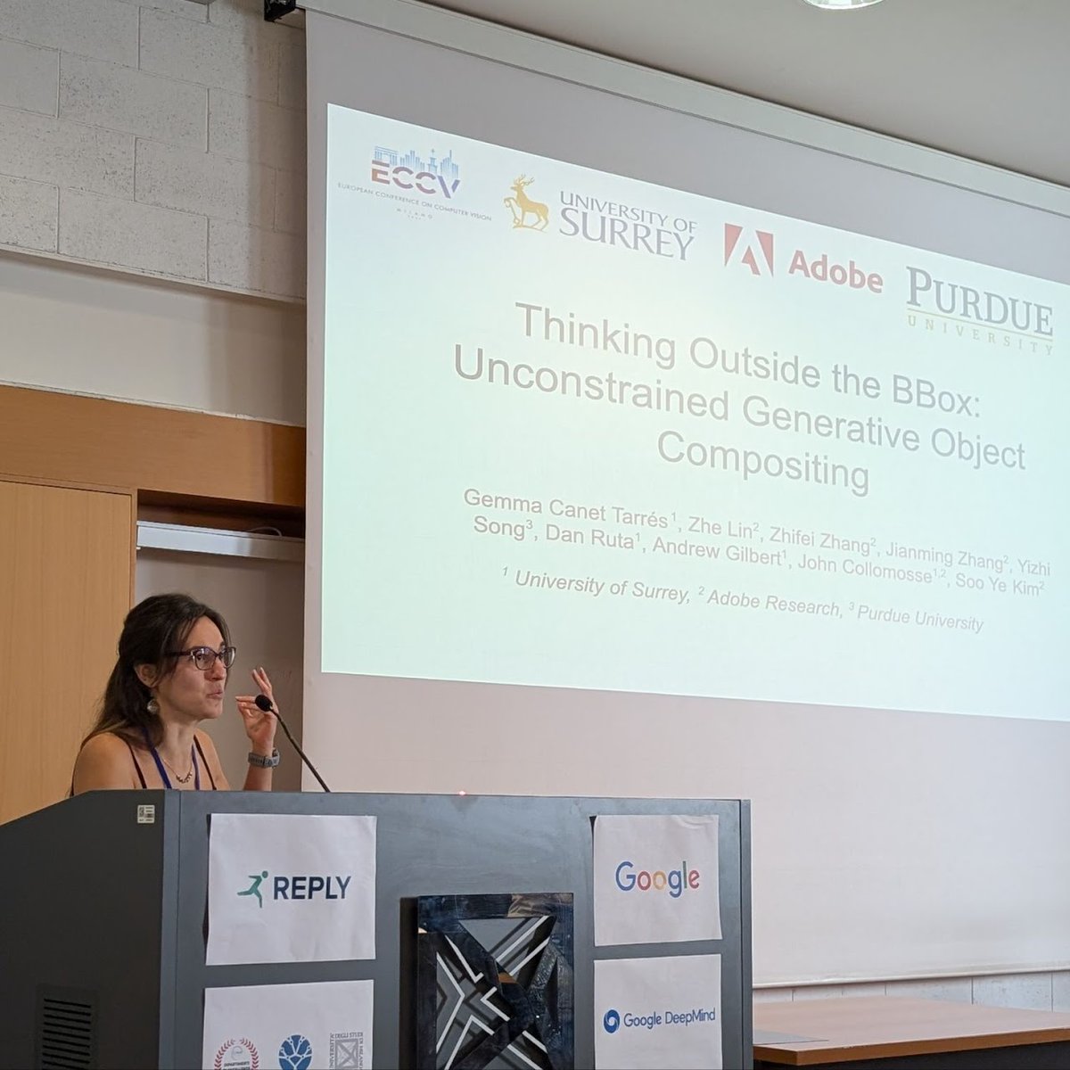We also awarded a "Best Paper Award" to Gemma Canet Tarres for "Thinking Outside the BBox: Unconstrained Generative Object Compositing". So well deserved! #M2LSummerSchool