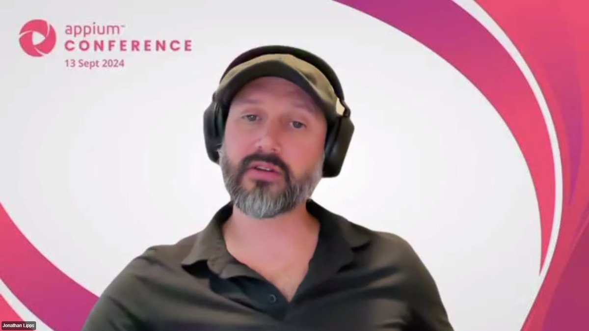 "State of the Union" keynote by <a href="/jlipps/">Jonathan Lipps</a> closing out #AppiumConf 2024 . Lots of exciting announcements about recent and future developments with Appium 2.

#Appium #community #conference
