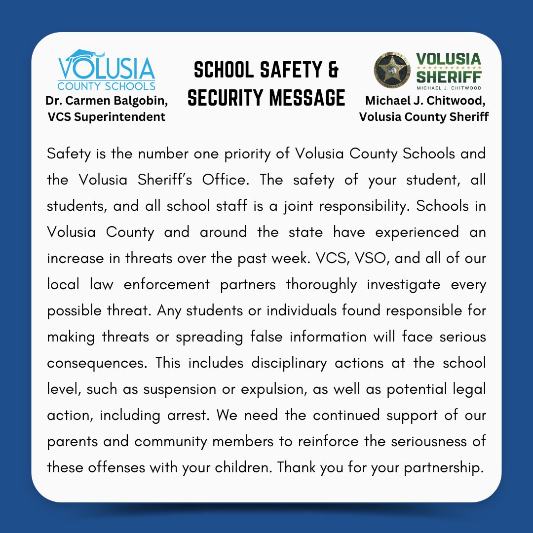 Volusia County Schools tweet media