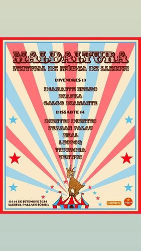 Avui d'excursió al Pallars per anar fins a Llessui a gaudir de la 8ª edició del Maldaltura.

Quina sort tenim de que existeixin festivals com aquests i apostin per propostes tan guapes.

<a href="/diamante__bcn/">Diamante Negro 🏝️</a> - Olvídate de mí
youtube.com/watch?v=0hb5HS…

#Maldaltura <a href="/RjNavarri/">RubénJNavarri</a>