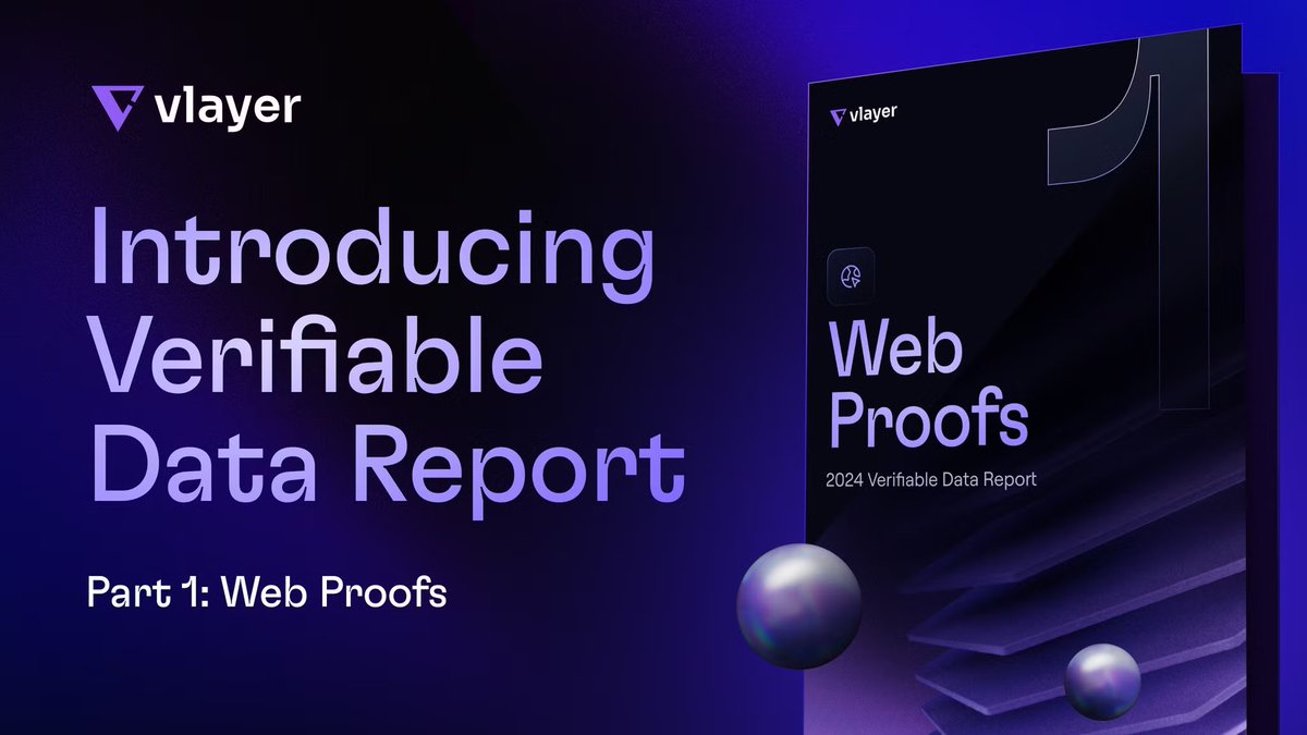 vlayer ⛛ (@vlayer_xyz) on Twitter photo Bring private data on-chain with Web Proofs ⛛ 
Enable verifiable, tamper-proof interactions between Web2 and Web3, unlocking new possibilities for dApps.
Excited? The full report on Web Proofs is coming (very) soon. Sign up now to get it first.  
🔗 vlayer.xyz/report Bring private data on-chain with Web Proofs ⛛ 
Enable verifiable, tamper-proof interactions between Web2 and Web3, unlocking new possibilities for dApps.
Excited? The full report on Web Proofs is coming (very) soon. Sign up now to get it first.  
🔗 vlayer.xyz/report
