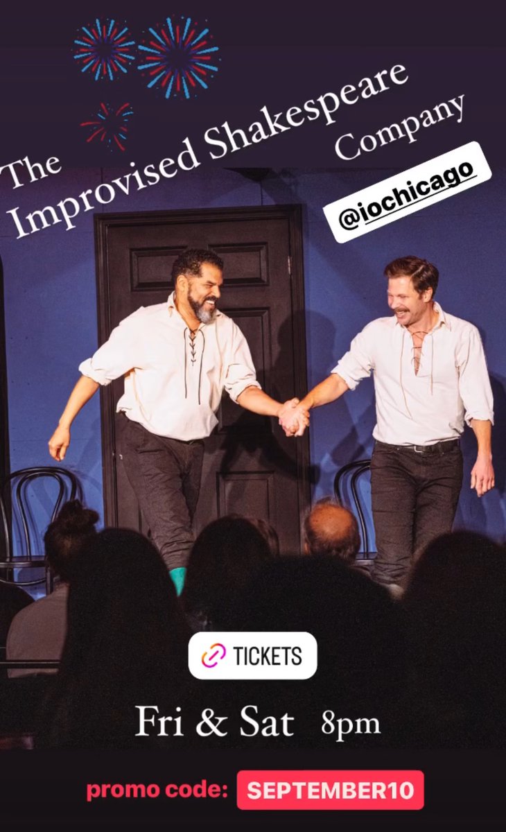 The Improvised Shakespeare Co.® (@improvshakesco) on Twitter photo Improvised Shakespeare Chicago tonight & tomorrow! <a href="/iochicago/">The iO Theater</a>
ci.ovationtix.com/36725/producti… Improvised Shakespeare Chicago tonight & tomorrow! <a href="/iochicago/">The iO Theater</a>
ci.ovationtix.com/36725/producti…