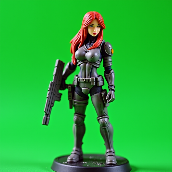 fearthefuture's tweet image. I used  flux1 to get the image  &quot;table top miniature...(((Green screen background))) &quot; 
@MeshyAI  for image to 3d #flux1 #imageto3D