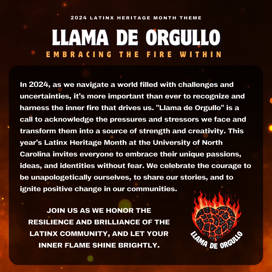 llama de orgullo: embracing the fire within ❤️🔥 (@unc_clc) on Twitter photo 🔥❤️🔥🔥Feliz start to Latinx Heritage Month familia! 🔥❤️🔥🔥 We are celebrating the start of the season with the announcement that <a href="/priscadorcas/">Prisca Dorcas Mojíca Rodríguez</a> will be our keynote speaker! 🔥❤️🔥🔥Feliz start to Latinx Heritage Month familia! 🔥❤️🔥🔥 We are celebrating the start of the season with the announcement that <a href="/priscadorcas/">Prisca Dorcas Mojíca Rodríguez</a> will be our keynote speaker!