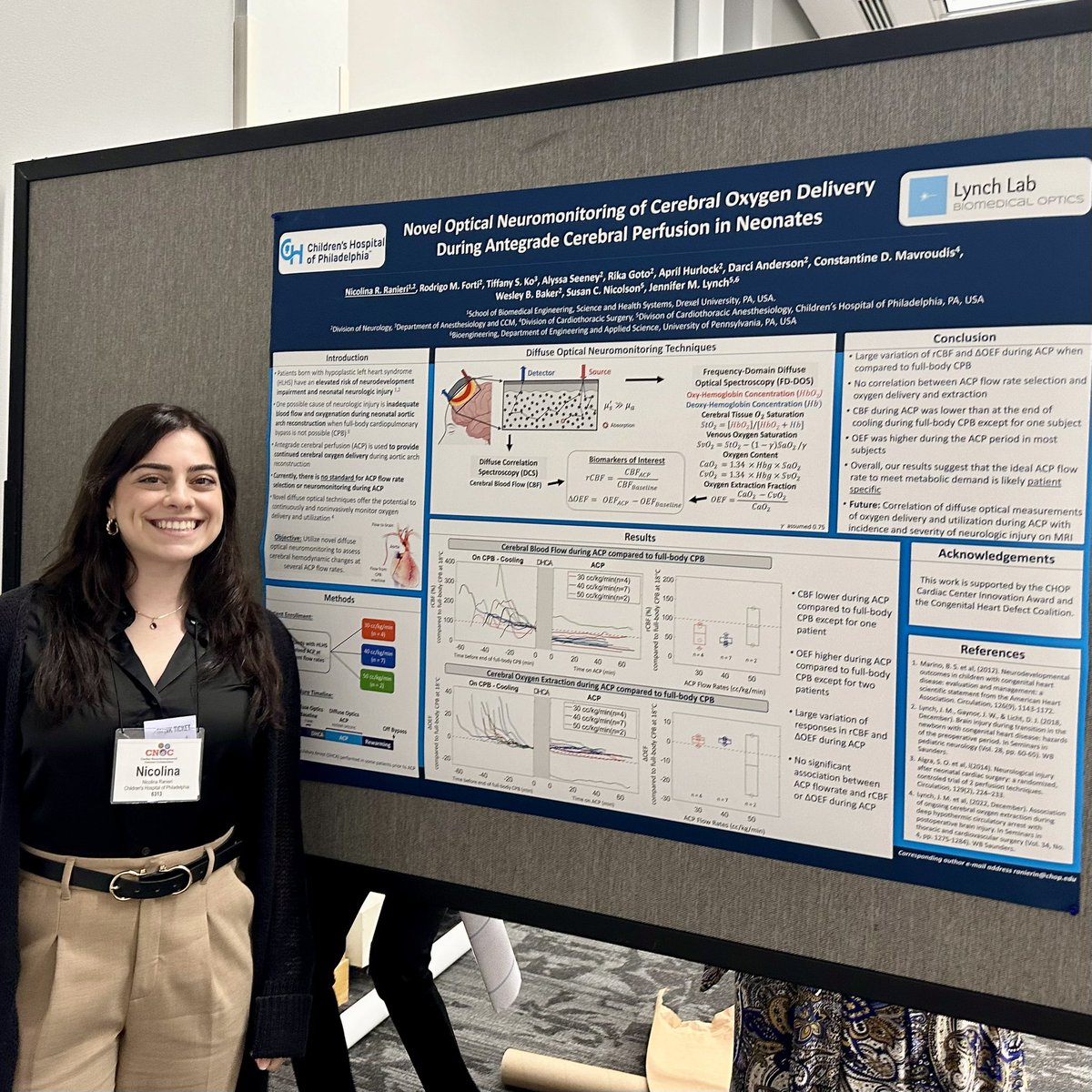 LynchLab (@lynchopticslab) on Twitter photo Our fantastic grad student, Nikki Ranieri, presenting her work on novel optical neuromonitoring during neonatal cardiac surgery #CNOC2024 <a href="/CardiacNeuro/">Cardiac Neurodevelopmental Outcome Collaborative</a> Our fantastic grad student, Nikki Ranieri, presenting her work on novel optical neuromonitoring during neonatal cardiac surgery #CNOC2024 <a href="/CardiacNeuro/">Cardiac Neurodevelopmental Outcome Collaborative</a>