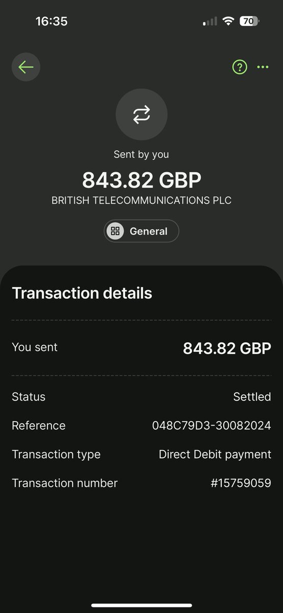 Wow ..@Bt businesscare <a href="/bt_uk/">BT</a> after no service for 5 weeks .
The charge is £843.82( direct debit ) without inform what’s it for ?
Asking for refund and still 2 weeks to wait