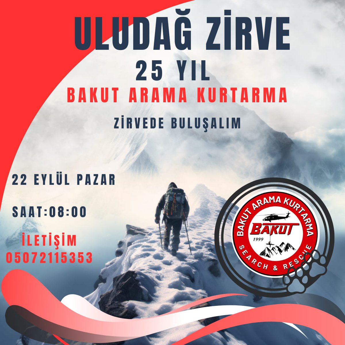 bakutdernegi's tweet photo. Zirve Yürüyüşü 

🚩 Uludağ Zirve 

🗓️ 22 Eylül 2024  Pazar

🚎 ARAÇ KALKIŞ VE HAREKET SAATLERİ
08:00 Odunluk Metro Çıkışı
08:30 Kent Meydanı

📱Bilgi&amp;Rezer :0507 211 53 53 https://t.co/dF31Z3j7eg