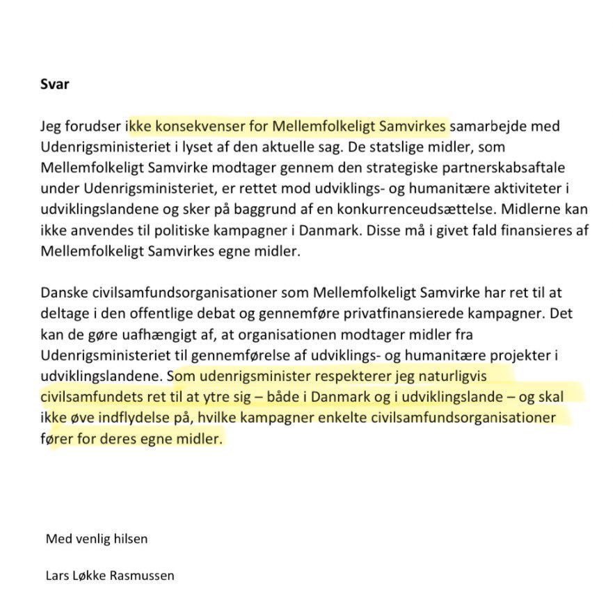 Anders Ladekarl (@andersladekarl) on Twitter photo Dejligt vi har en Udenrigsminister <a href="/larsloekke/">Lars Løkke Rasmussen</a> der forstår vigtigheden af et uafhængigt civilsamfund. Det kunne man ønske flere fra #dkpol bakkede op om. Kampagnen mod vores gode kollegaer i <a href="/ActionAidDK/">Mellemfolkeligt Samvirke | ActionAidDK</a> er uskøn. #dkaid Dejligt vi har en Udenrigsminister <a href="/larsloekke/">Lars Løkke Rasmussen</a> der forstår vigtigheden af et uafhængigt civilsamfund. Det kunne man ønske flere fra #dkpol bakkede op om. Kampagnen mod vores gode kollegaer i <a href="/ActionAidDK/">Mellemfolkeligt Samvirke | ActionAidDK</a> er uskøn. #dkaid