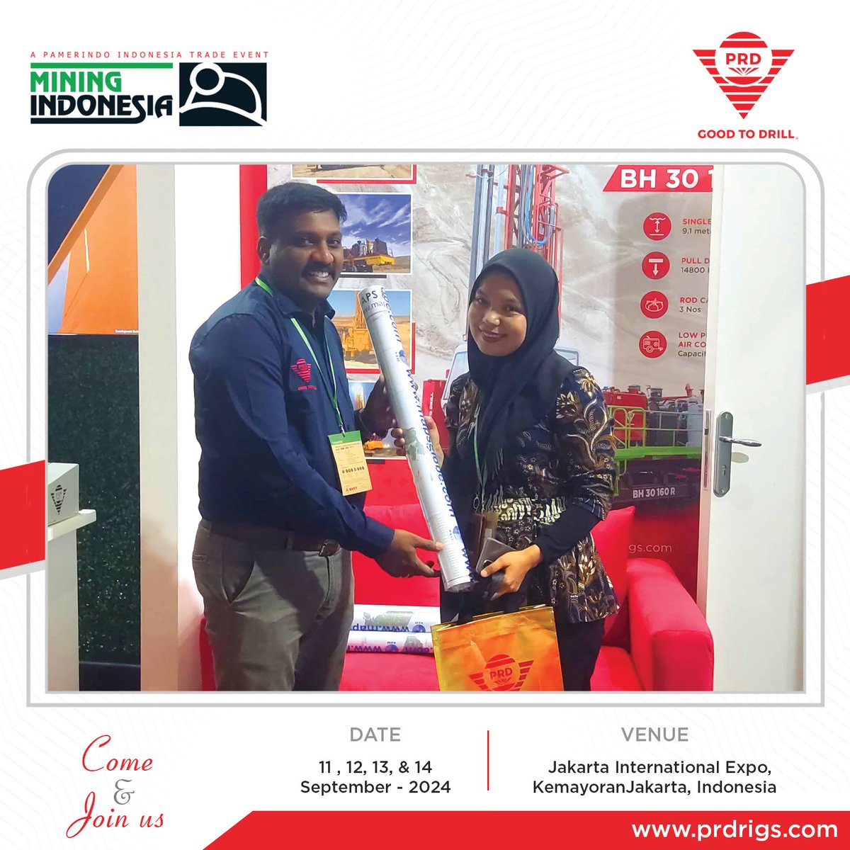 Paran_TT's tweet photo. Don't miss your last chance to experience the future of drilling at Mining Indonesia 2024! Visit PRD Rigs at Stall No. 4131 at the Jakarta International Expo Kemayoran, Jakarta, Indonesia.
.
.
.
.
#prdrigs #prddrills #mining #drilling #indonesia #miningindonesia #exhibition https://t.co/7MLz5tpRVk