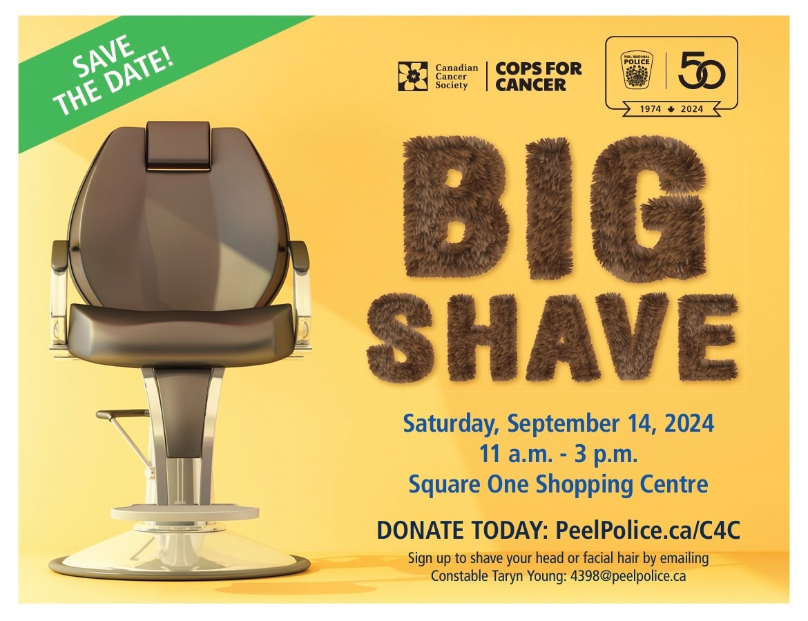 PeelPolice's tweet photo. **Media Invite**
Peel Regional Police Host the Cops for Cancer “Big Shave” Event
Details Here:
https://t.co/7XRKCK1egQ
#PRPEvent https://t.co/ox1nRuQ39k