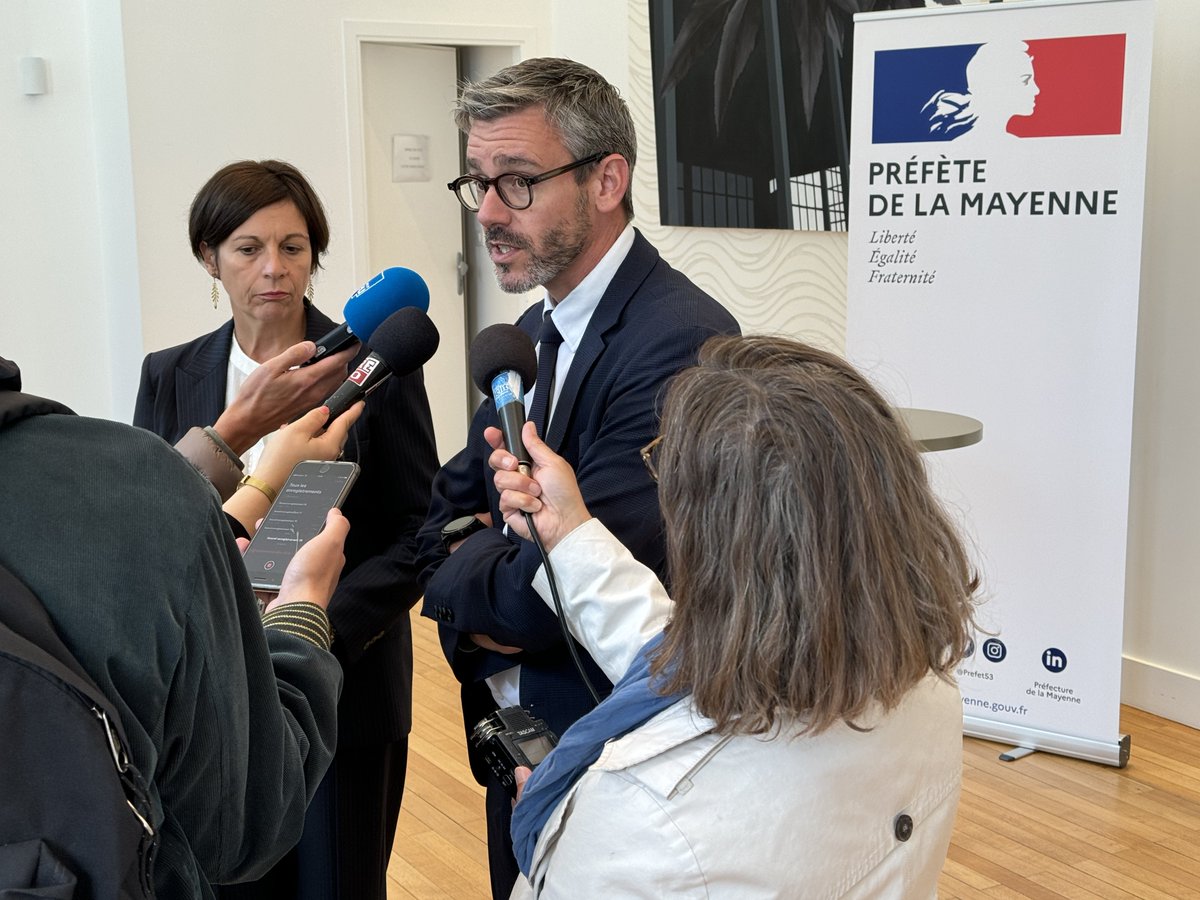 [1/2] Ce matin, réunion à la Préfecture de la #Mayenne à propos de la situation des urgences du CH de #Laval. Un temps "important, pour apaiser les tensions et donner plus de lisibilité sur ce qu'il se passe".