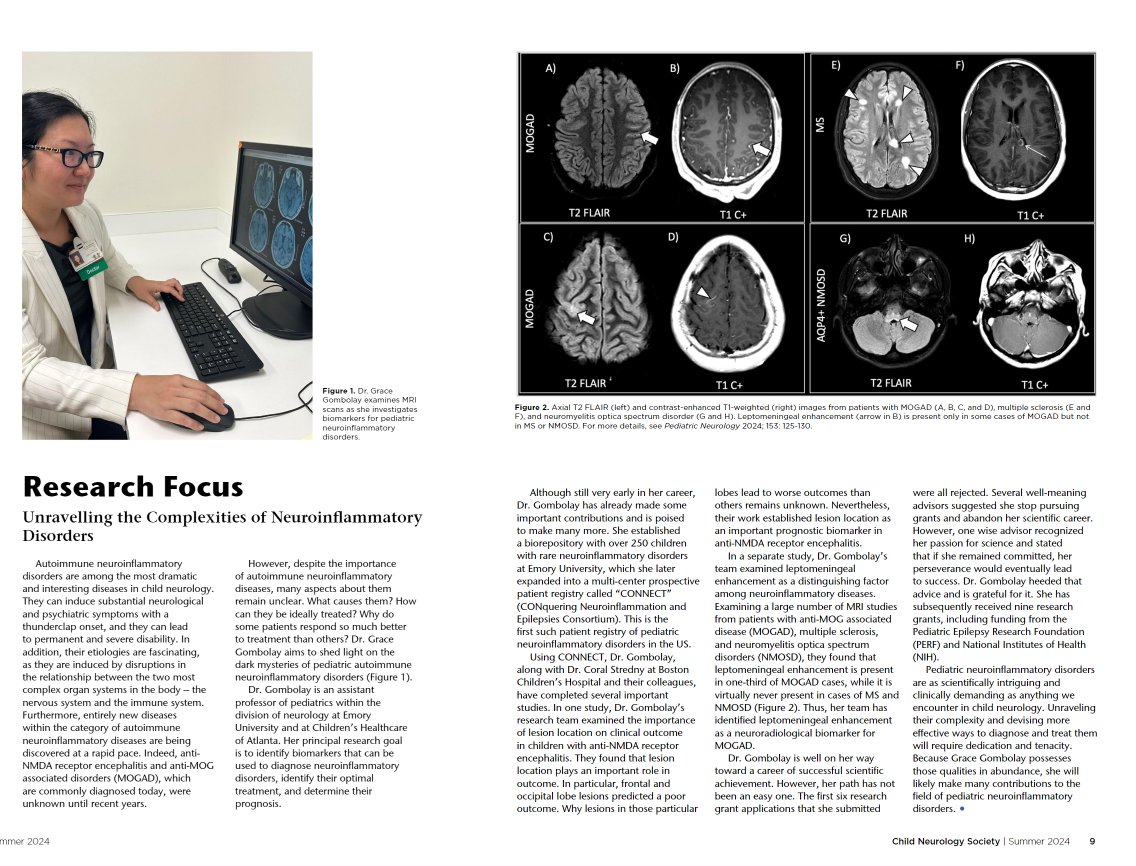 Ali Christy, MD, PhD (@oligoclonalband) on Twitter photo Proud to be part of this incredible all-woman group of pediatric neuro-immunologists: rdcu.be/dTIIZ
...and if you didn't catch this profile of <a href="/GraceGombolayMD/">Grace Gombolay, MD</a> in <a href="/ChildNeuroSoc/">Child Neurology Society</a> Connections, check it out: she's doing amazing things in this field. Proud to be part of this incredible all-woman group of pediatric neuro-immunologists: rdcu.be/dTIIZ
...and if you didn't catch this profile of <a href="/GraceGombolayMD/">Grace Gombolay, MD</a> in <a href="/ChildNeuroSoc/">Child Neurology Society</a> Connections, check it out: she's doing amazing things in this field.