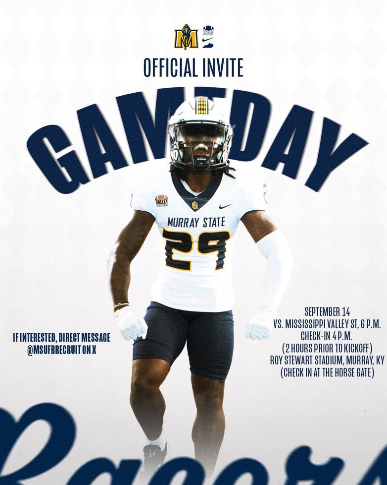 Thank you for the game day invite !! <a href="/MSUFBRecruit/">Murray State Football Recruiting</a>