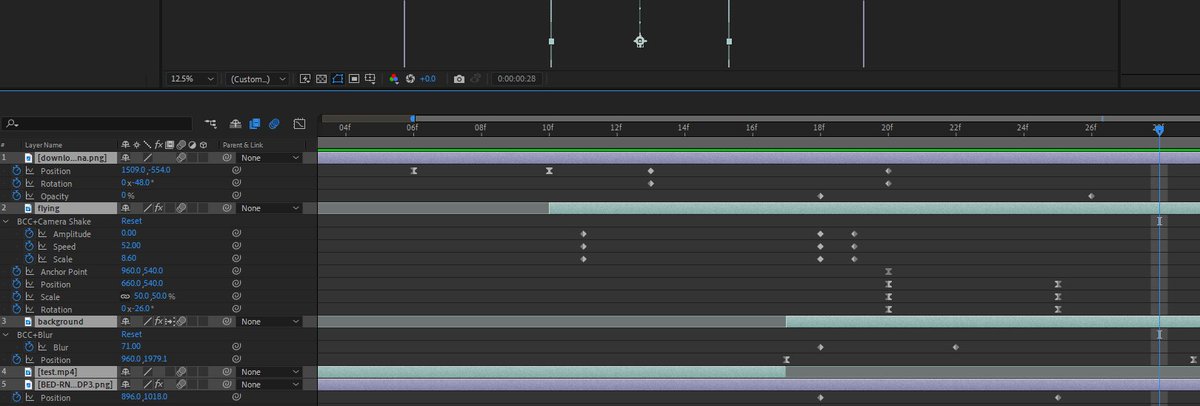Hey guys, I'm back again after a short break cause I got dropped in the hospital for a few days, but I'm right back at it! 

Here's one of today's timelines in After Effects!