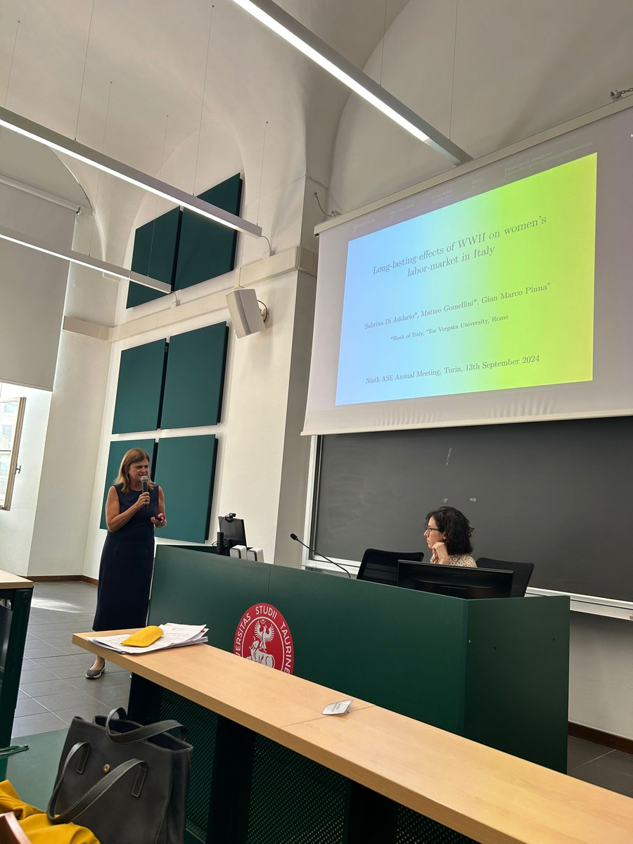 Associazione per la Storia Economica (ASE) (@per_ase) on Twitter photo Few pastries later, back to the sessions chaired by Vera Zamagni and <a href="/giu_marru/">Giulia Mancini</a>: <a href="/PapadiaAndrea/">Andrea Papadia</a> on Brazil in the age of mass migration 🇧🇷 and Sabrina Di Addario on the WWII effect on female labour force participation in Italy 🇮🇹 (you are right, I forgot about emojis! 🙊) Few pastries later, back to the sessions chaired by Vera Zamagni and <a href="/giu_marru/">Giulia Mancini</a>: <a href="/PapadiaAndrea/">Andrea Papadia</a> on Brazil in the age of mass migration 🇧🇷 and Sabrina Di Addario on the WWII effect on female labour force participation in Italy 🇮🇹 (you are right, I forgot about emojis! 🙊)
