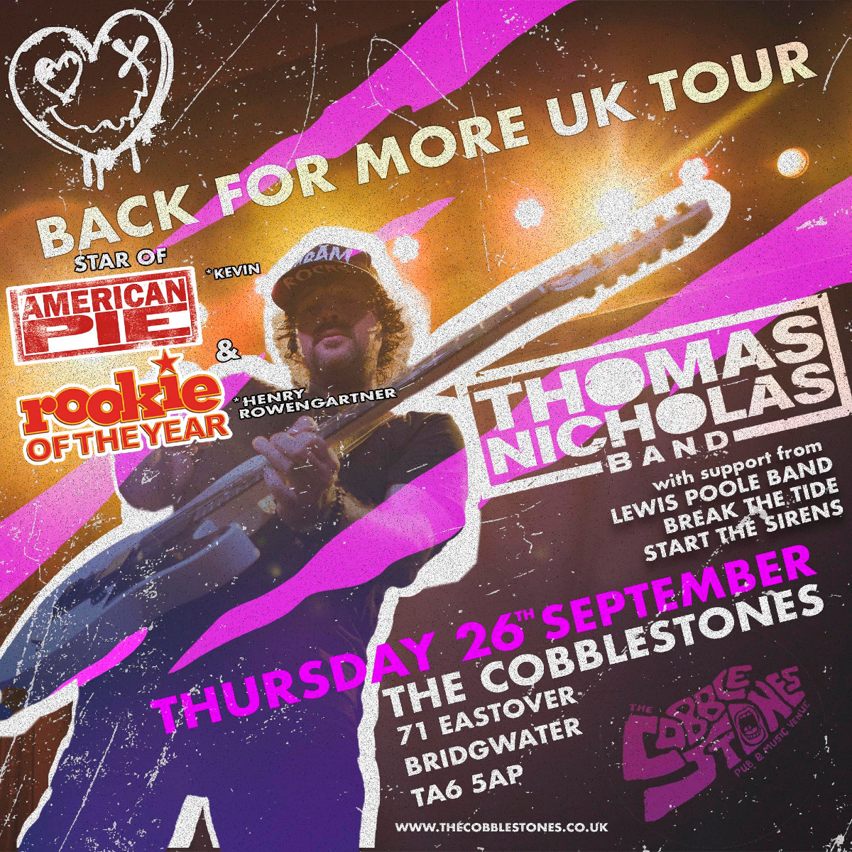 🟠 We're ALMOST ready to Thomas Nicholas on the 26th of September! 🔵

Are you ready? 

See you at the Cobblestones in Bridgwater: seetickets.com/tour/back-for-…