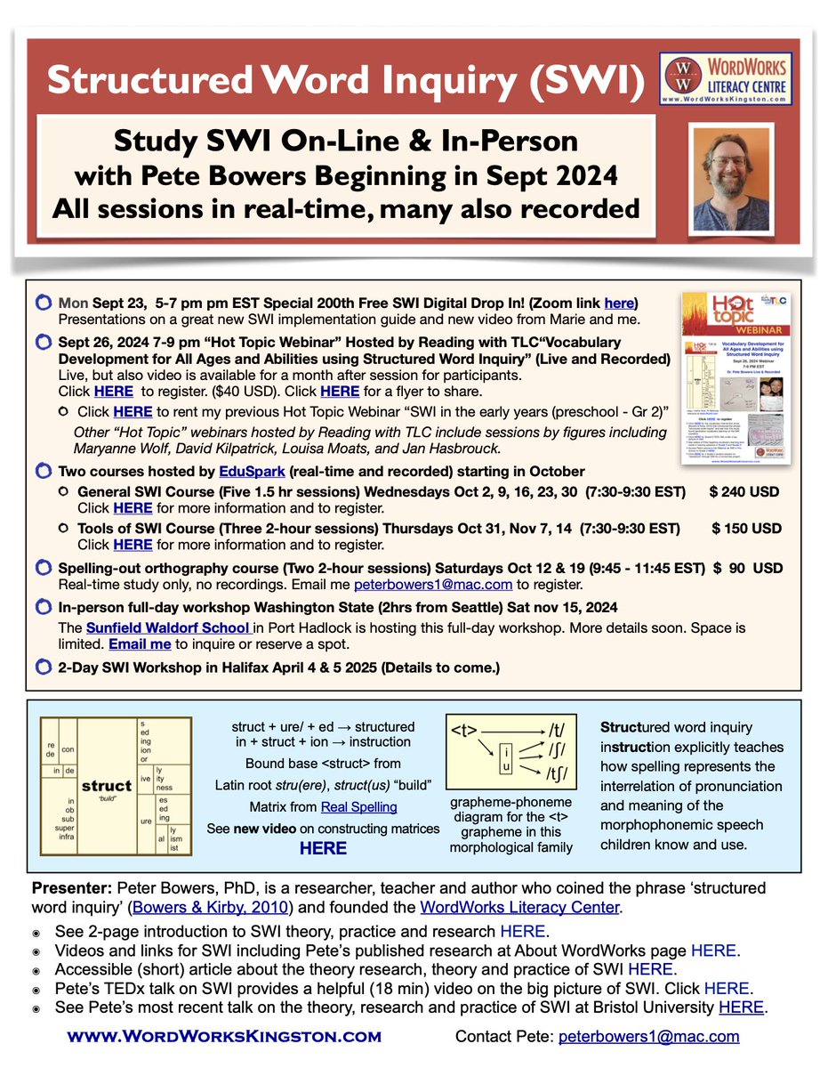 If you are interested in learning about Structured Word Inquiry, click this link for a pile of study opportunities. drive.google.com/file/d/15_DoIO…