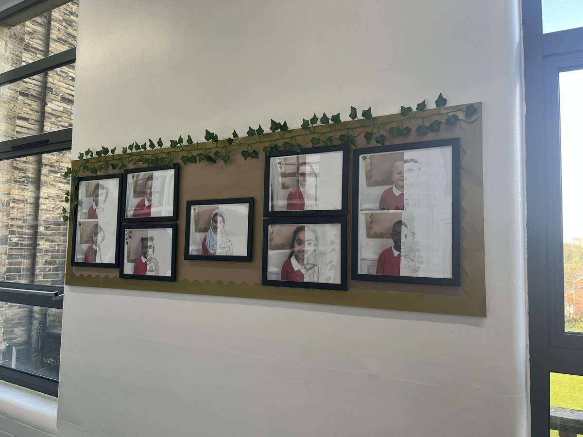 Our self-portrait gallery is up and ready! Welcoming people onto our corridor with our fantastic artwork! <a href="/bcw_cat/">Blessed Christopher Wharton Catholic Academy Trust</a> #artists #portraits