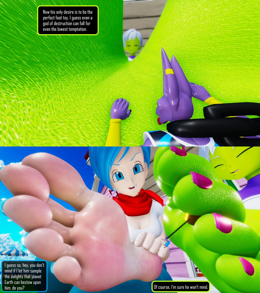 SpiceGts's tweet photo. The wish of a god

#sizefetish #footfetish #DragonBallSuper #cheelai #bulma https://t.co/xbkT04de0l