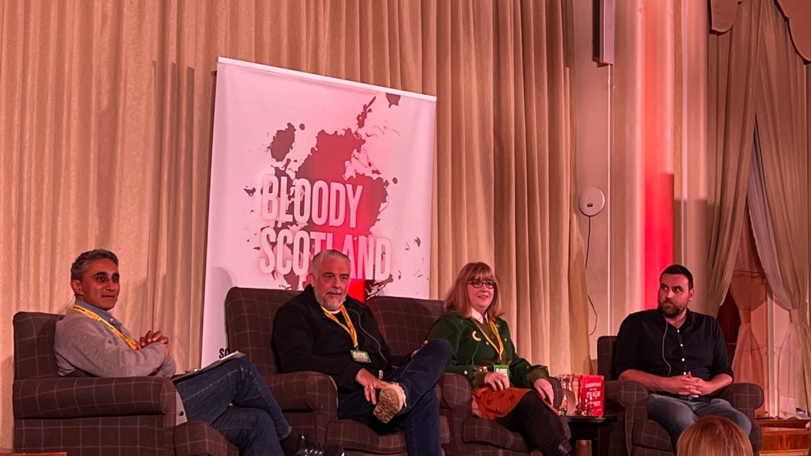 HW Fisher Writers (@hwfwriters) on Twitter photo Bringing Agatha Christie into the new age! Discussing fresh takes on the well known tropes, tricks and twists with a fantastic panel Benjamin Stevenson, <a href="/Frances_Writes/">Frances White</a> <a href="/simon_mccleave/">Simon McCleave Author</a> and <a href="/VaseemKhanUK/">Vaseem Khan</a> chairing. <a href="/BloodyScotland/">Bloody Scotland</a> #bloodyscotland Bringing Agatha Christie into the new age! Discussing fresh takes on the well known tropes, tricks and twists with a fantastic panel Benjamin Stevenson, <a href="/Frances_Writes/">Frances White</a> <a href="/simon_mccleave/">Simon McCleave Author</a> and <a href="/VaseemKhanUK/">Vaseem Khan</a> chairing. <a href="/BloodyScotland/">Bloody Scotland</a> #bloodyscotland
