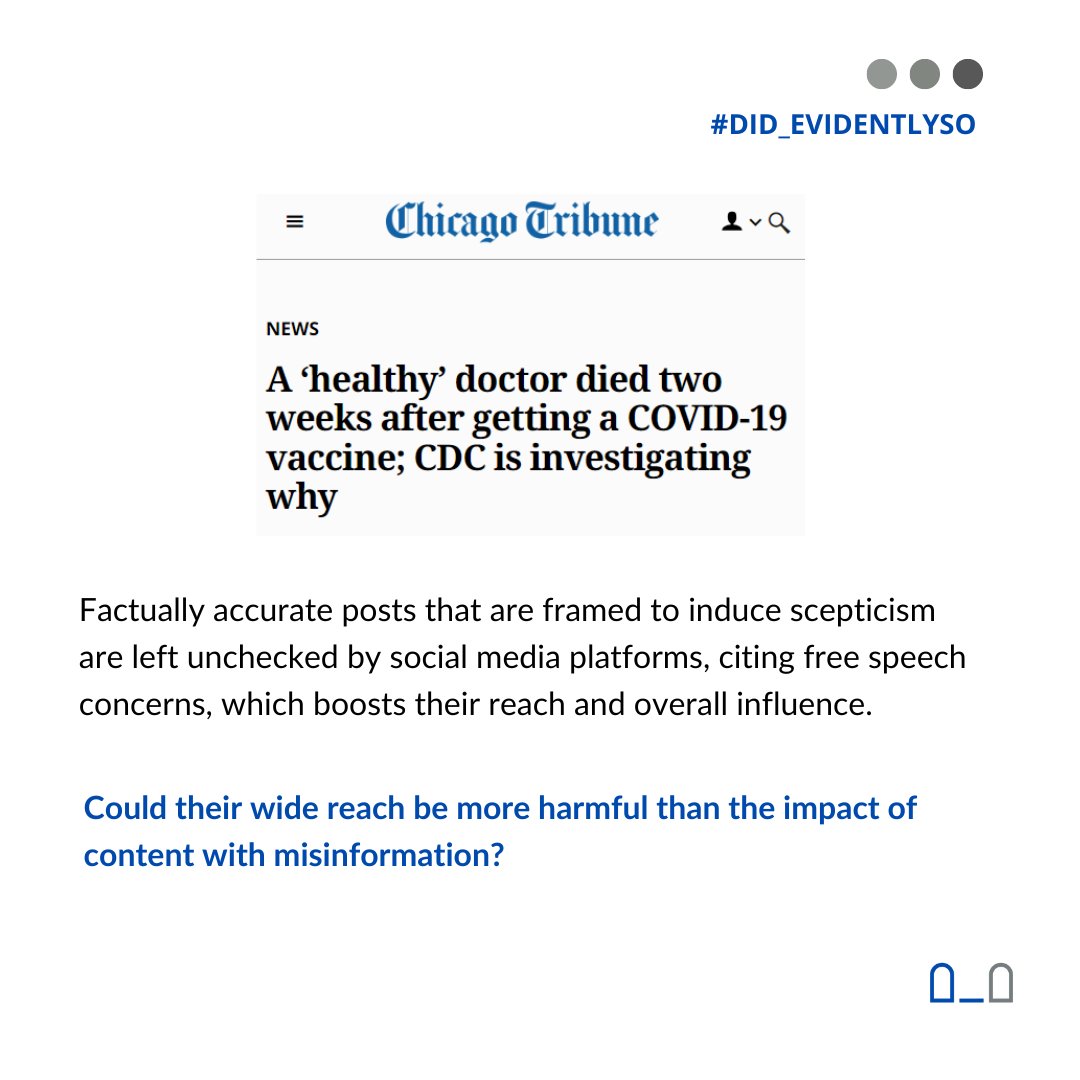 DignityinDiffer's tweet image. In this week's #DiD_EvidentlySo, swipe to learn why it's important to flag and moderate deceptive content, which might be factually accurate. Read more in our bio.