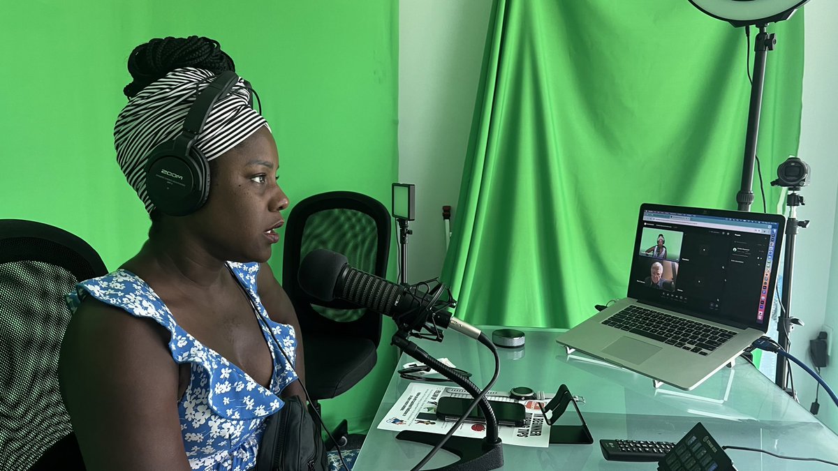 miamipodstudio's tweet photo. That time we recorded @OneikaRaymond as a guest for The Rick Steves Show at our studio. https://t.co/Chd2Q2ksxm