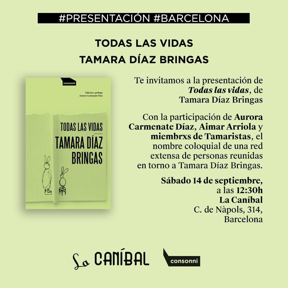 Demà dissabte 14!
Un reconeixement coral a Tamara Díaz Bringas i les llavors que ens ha deixat per un comissariat, una crítica d'art i una cultura compromeses des de la mirada propera, feminista i orientada a la vida.