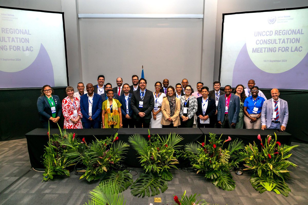 Andrea Meza (@andreameza76) on Twitter photo At the margins of the Special Session of the forum of Ministers of Environment of LAC, <a href="/UNCCD/">UN Land and Drought</a> National Focal Points held the regional consultation, preparing positions for <a href="/Cop16Riyadh/">COP16 Riyadh</a>. Combating desertification and drought is a priority for the region. <a href="/UNEP/">UN Environment Programme</a> At the margins of the Special Session of the forum of Ministers of Environment of LAC, <a href="/UNCCD/">UN Land and Drought</a> National Focal Points held the regional consultation, preparing positions for <a href="/Cop16Riyadh/">COP16 Riyadh</a>. Combating desertification and drought is a priority for the region. <a href="/UNEP/">UN Environment Programme</a>