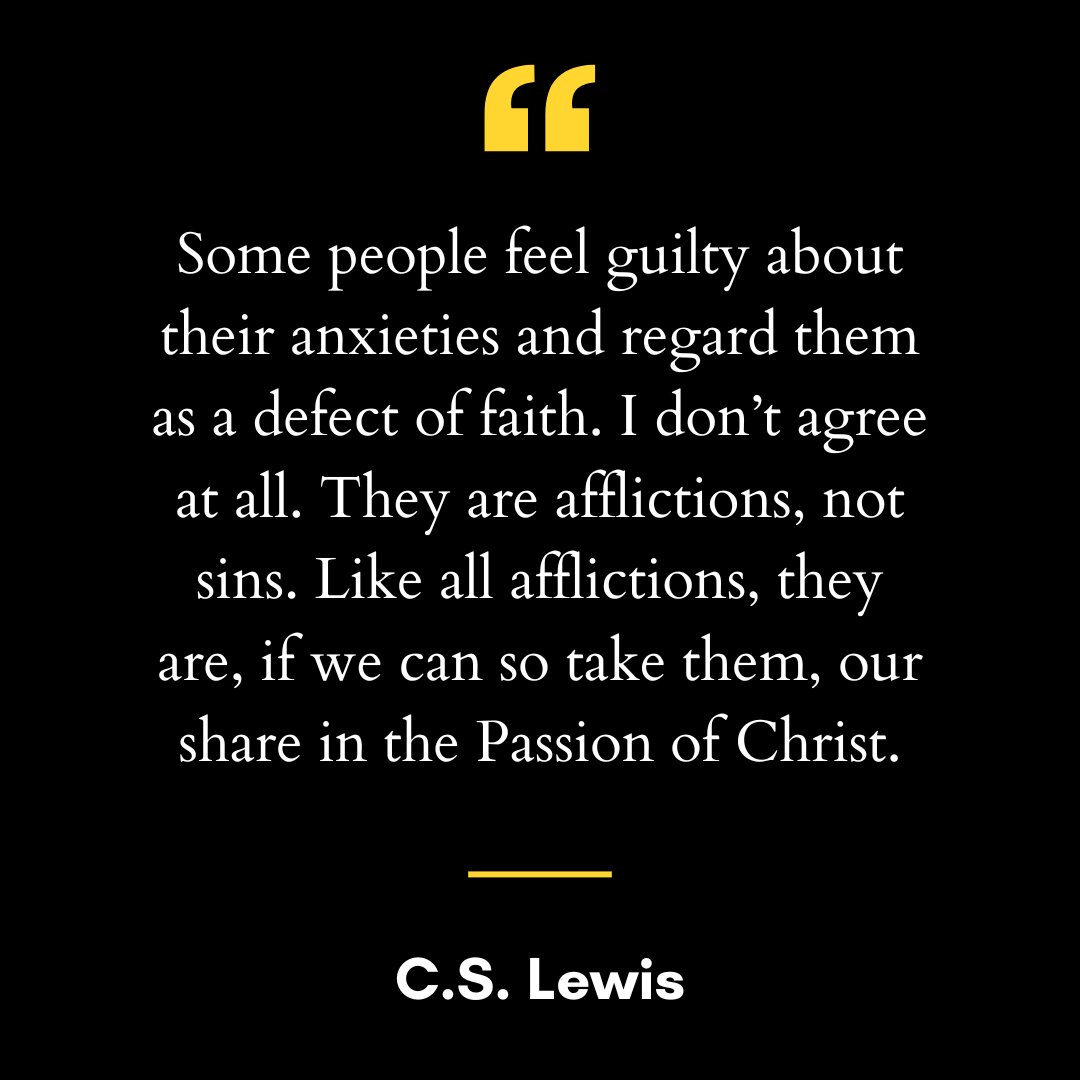 Who knew that my anxiety makes me MORE like Jesus?

C.S. Lewis did. 

Now you do. 

iykyk